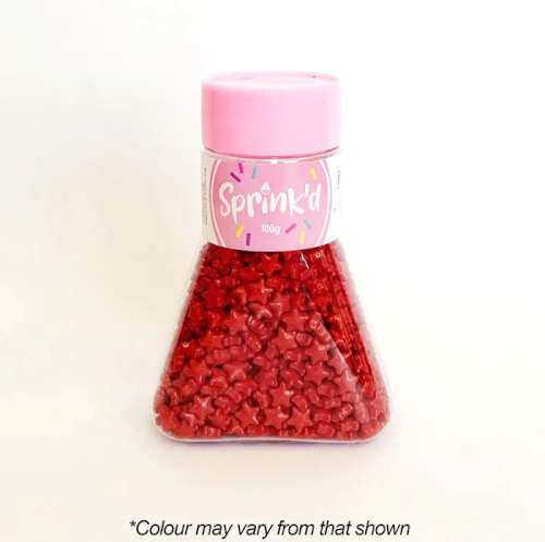 Sprink'd Sprinkles - Stars Red - Click Image to Close